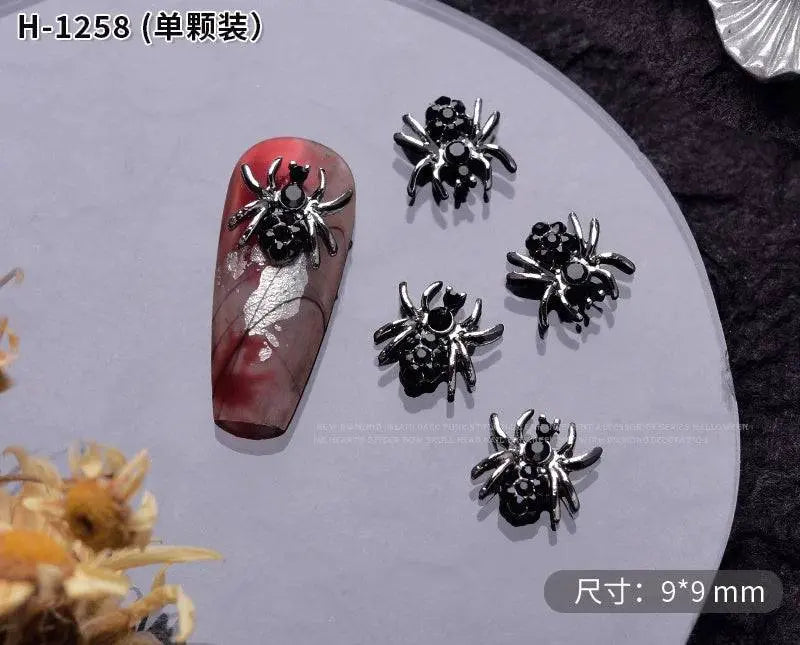 10PCS Gothic Punk Style Alloy 3D halloween Nails - Life and Lines