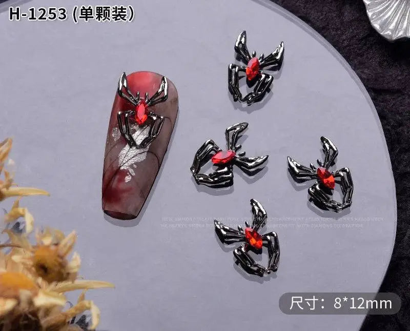 10PCS Gothic Punk Style Alloy 3D halloween Nails - Life and Lines