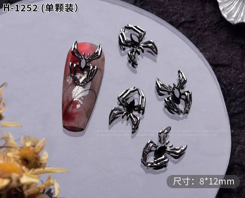 10PCS Gothic Punk Style Alloy 3D halloween Nails - Life and Lines