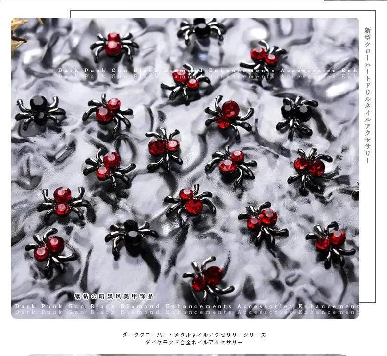 10PCS Gothic Punk Style Alloy 3D halloween Nails - Life and Lines