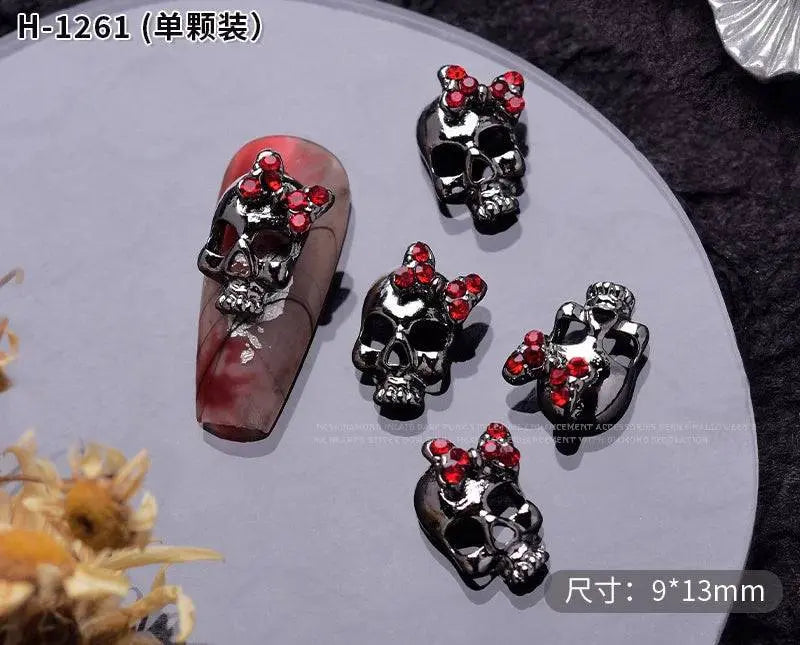 10PCS Gothic Punk Style Alloy 3D halloween Nails - Life and Lines