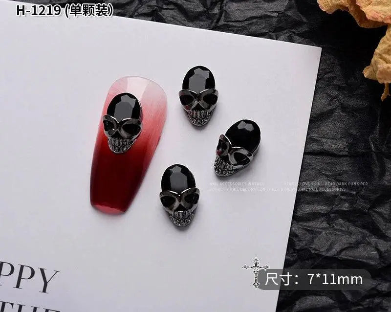 10PCS Gothic Punk Style Alloy 3D halloween Nails - Life and Lines