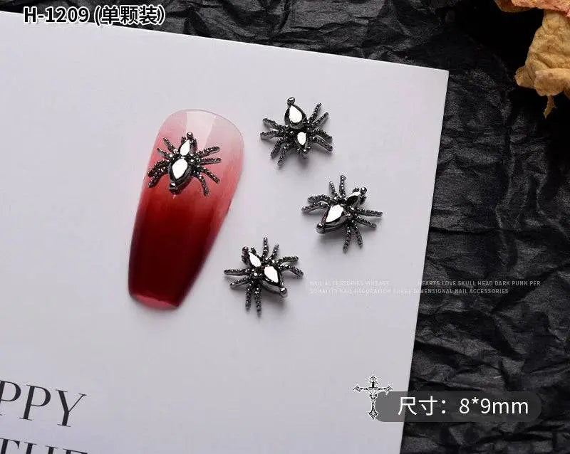 10PCS Gothic Punk Style Alloy 3D halloween Nails - Life and Lines