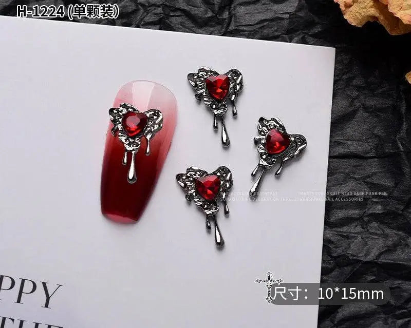 10PCS Gothic Punk Style Alloy 3D halloween Nails - Life and Lines