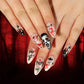 24Pcs Halloween Fake Nails Art Set - Life and Lines