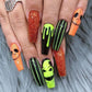 24Pcs Halloween Fake Nails Art Set - Life and Lines