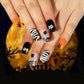 24Pcs Halloween Fake Nails Art Set - Life and Lines