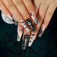 24Pcs Halloween Fake Nails Art Set - Life and Lines