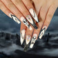 24Pcs Halloween Fake Nails Art Set - Life and Lines