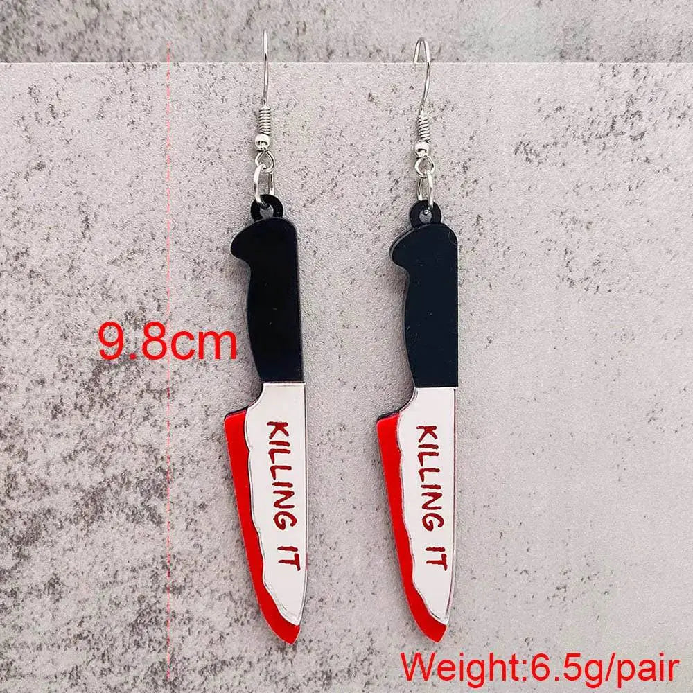 Bloody Knife  Earrings - Life and Lines