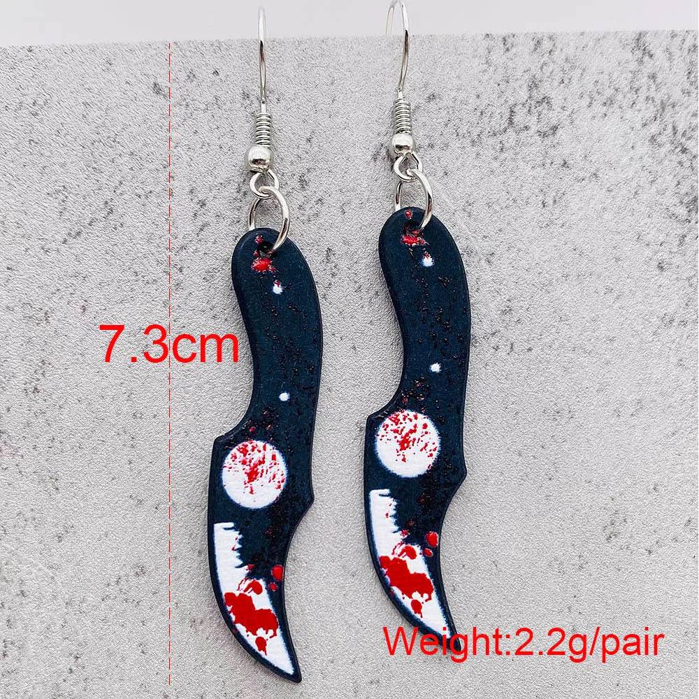 Bloody Knife  Earrings - Life and Lines