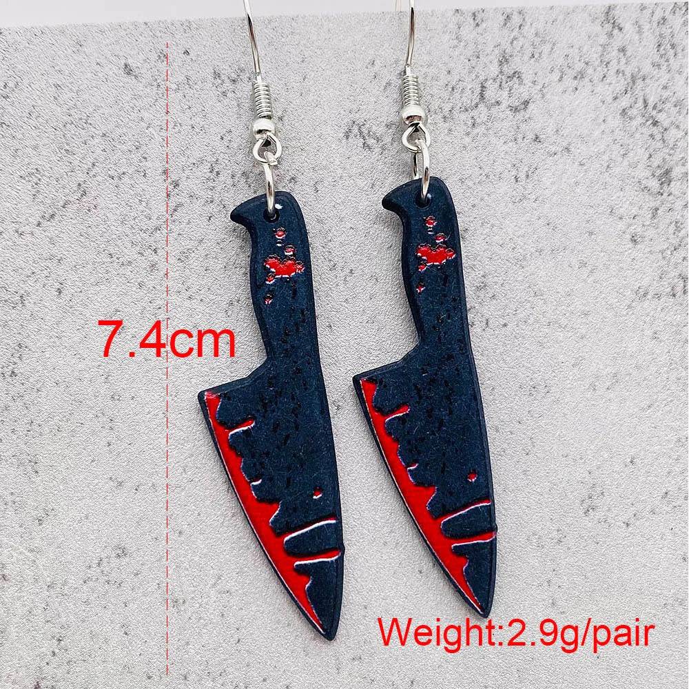 Bloody Knife  Earrings - Life and Lines