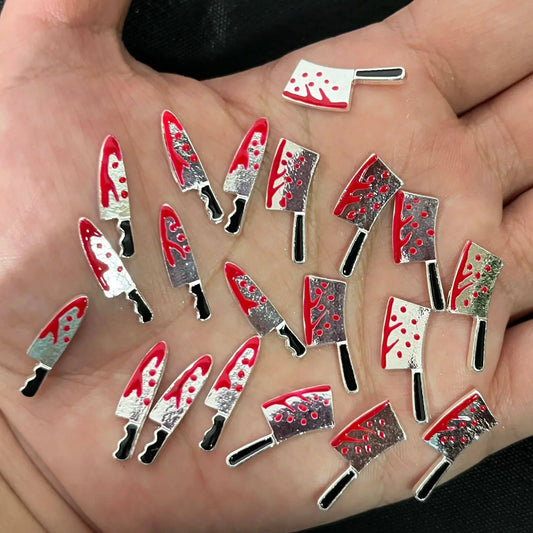 10Pcs Halloween Fake Weapon with Blood Nail - Life and Lines