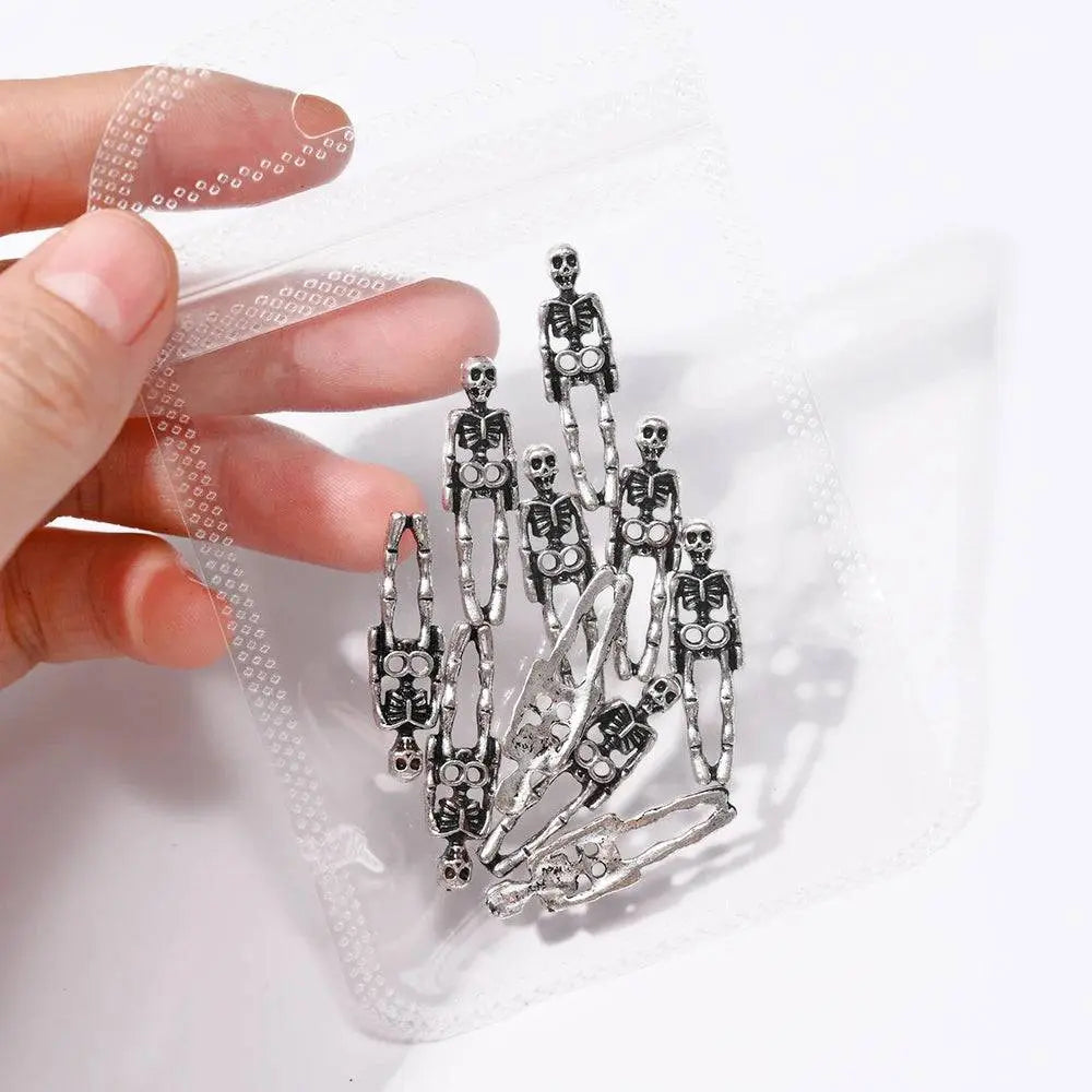 Shiny Diamond Metal Skull Nail Charms - Life and Lines