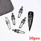 Shiny Diamond Metal Skull Nail Charms - Life and Lines