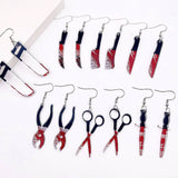 Funny Gothic Bloody Knife Acrylic Earrings - Life and Lines