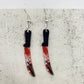 Funny Gothic Bloody Knife Acrylic Earrings - Life and Lines