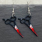 Funny Gothic Bloody Knife Acrylic Earrings - Life and Lines