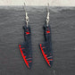 Funny Gothic Bloody Knife Acrylic Earrings - Life and Lines