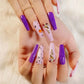 24pcs Artificial Acrylic Halloween Nail Art Fake Nails Set - Life and Lines