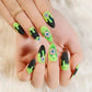 24pcs Artificial Acrylic Halloween Nails Art Fake Nails Set - Life and Lines