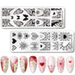 NICOLE DIARY Halloween Nail Art Stamping Plate Drawing Template Butterfly Heart Wave Line Image Stencil Mold Nail Printing Tools - Life and Lines