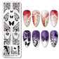 NICOLE DIARY Halloween Nail Art Stamping Plate Drawing Template Butterfly Heart Wave Line Image Stencil Mold Nail Printing Tools - Life and Lines