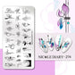 NICOLE DIARY Halloween Nail Art Stamping Plate Drawing Template Butterfly Heart Wave Line Image Stencil Mold Nail Printing Tools - Life and Lines