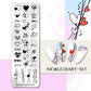 NICOLE DIARY Halloween Nail Art Stamping Plate Drawing Template Butterfly Heart Wave Line Image Stencil Mold Nail Printing Tools - Life and Lines