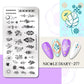 NICOLE DIARY Halloween Nail Art Stamping Plate Drawing Template Butterfly Heart Wave Line Image Stencil Mold Nail Printing Tools - Life and Lines