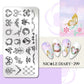 NICOLE DIARY Halloween Nail Art Stamping Plate Drawing Template Butterfly Heart Wave Line Image Stencil Mold Nail Printing Tools - Life and Lines