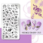 NICOLE DIARY Halloween Nail Art Stamping Plate Drawing Template Butterfly Heart Wave Line Image Stencil Mold Nail Printing Tools - Life and Lines