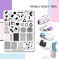 NICOLE DIARY Halloween Nail Art Stamping Plate Drawing Template Butterfly Heart Wave Line Image Stencil Mold Nail Printing Tools - Life and Lines