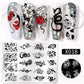 NICOLE DIARY Halloween Nail Art Stamping Plate Drawing Template Butterfly Heart Wave Line Image Stencil Mold Nail Printing Tools - Life and Lines