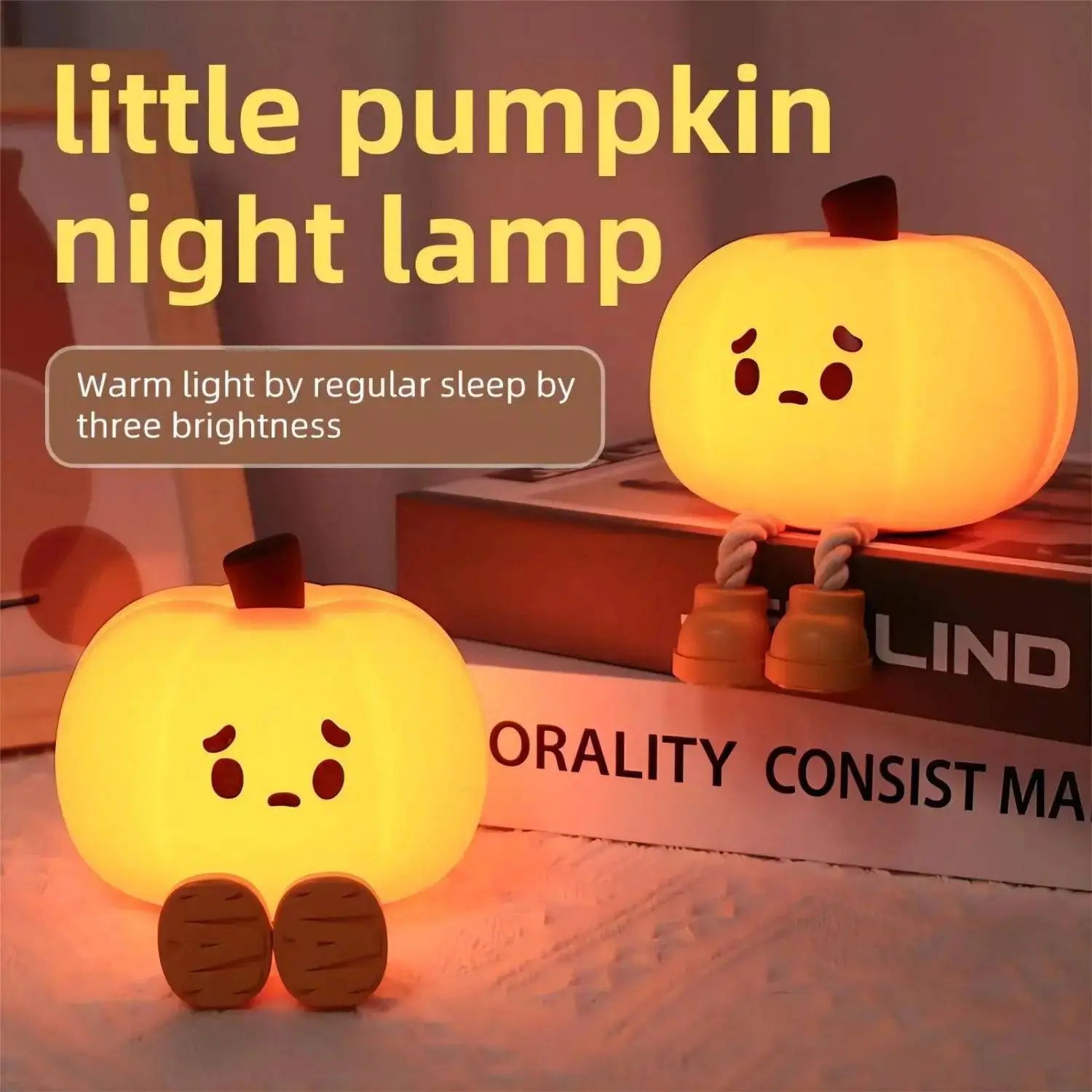 Halloween Pumpkin Night Lights Cute Soft Silicone Safe Lamp Decorations Timing Dimmable Bedside Decor Kids Baby Halloween Gifts - Life and Lines