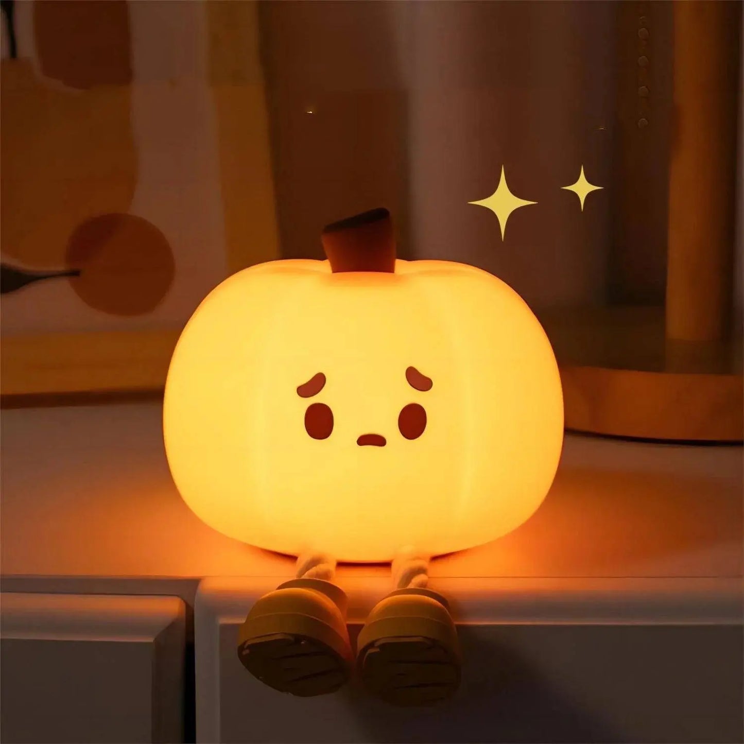 Halloween Pumpkin Night Lights Cute Soft Silicone Safe Lamp Decorations Timing Dimmable Bedside Decor Kids Baby Halloween Gifts - Life and Lines