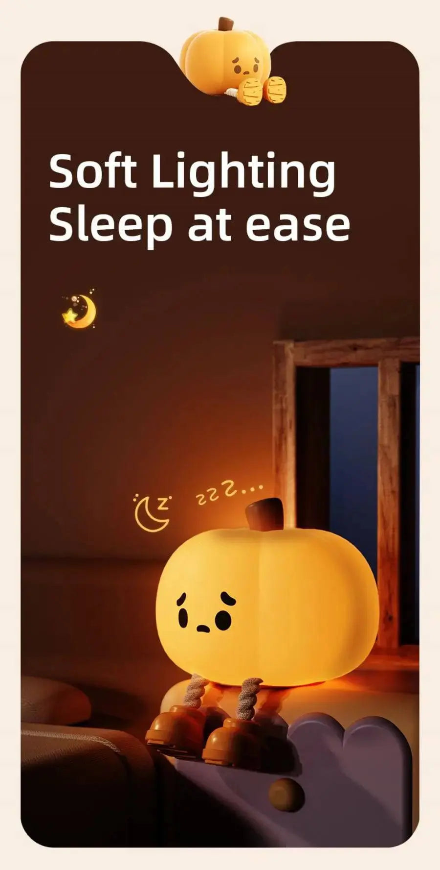 Halloween Pumpkin Night Lights Cute Soft Silicone Safe Lamp Decorations Timing Dimmable Bedside Decor Kids Baby Halloween Gifts - Life and Lines