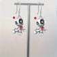 Funny Voodoo Doll Red Heart Pendant Earrings - Life and Lines