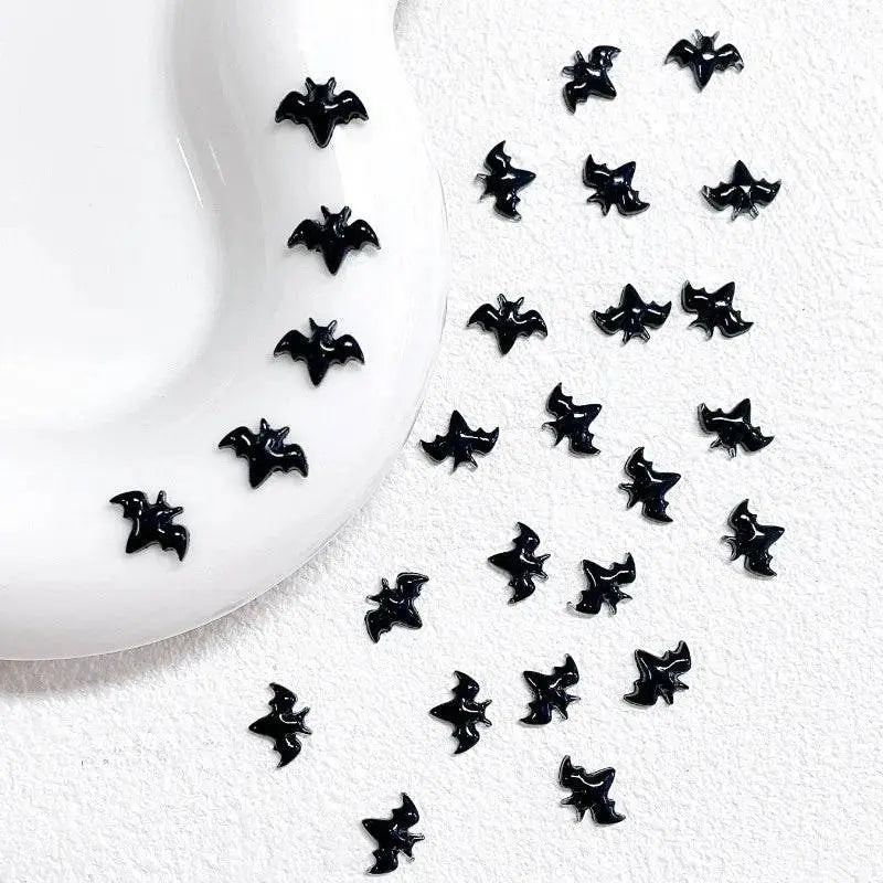 Halloween Nails Figures Black Bat - Life and Lines