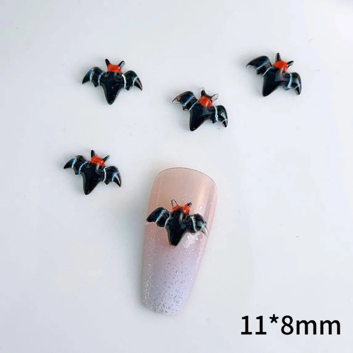 Halloween Nails Figures Black Bat - Life and Lines