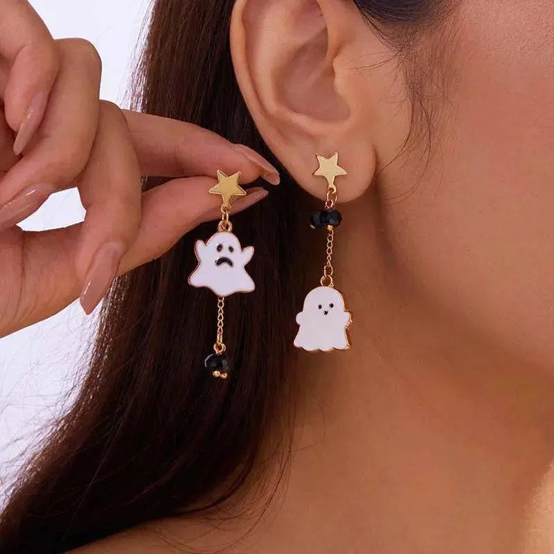 Cute Halloween Dangle Ghost  Earrings - Life and Lines