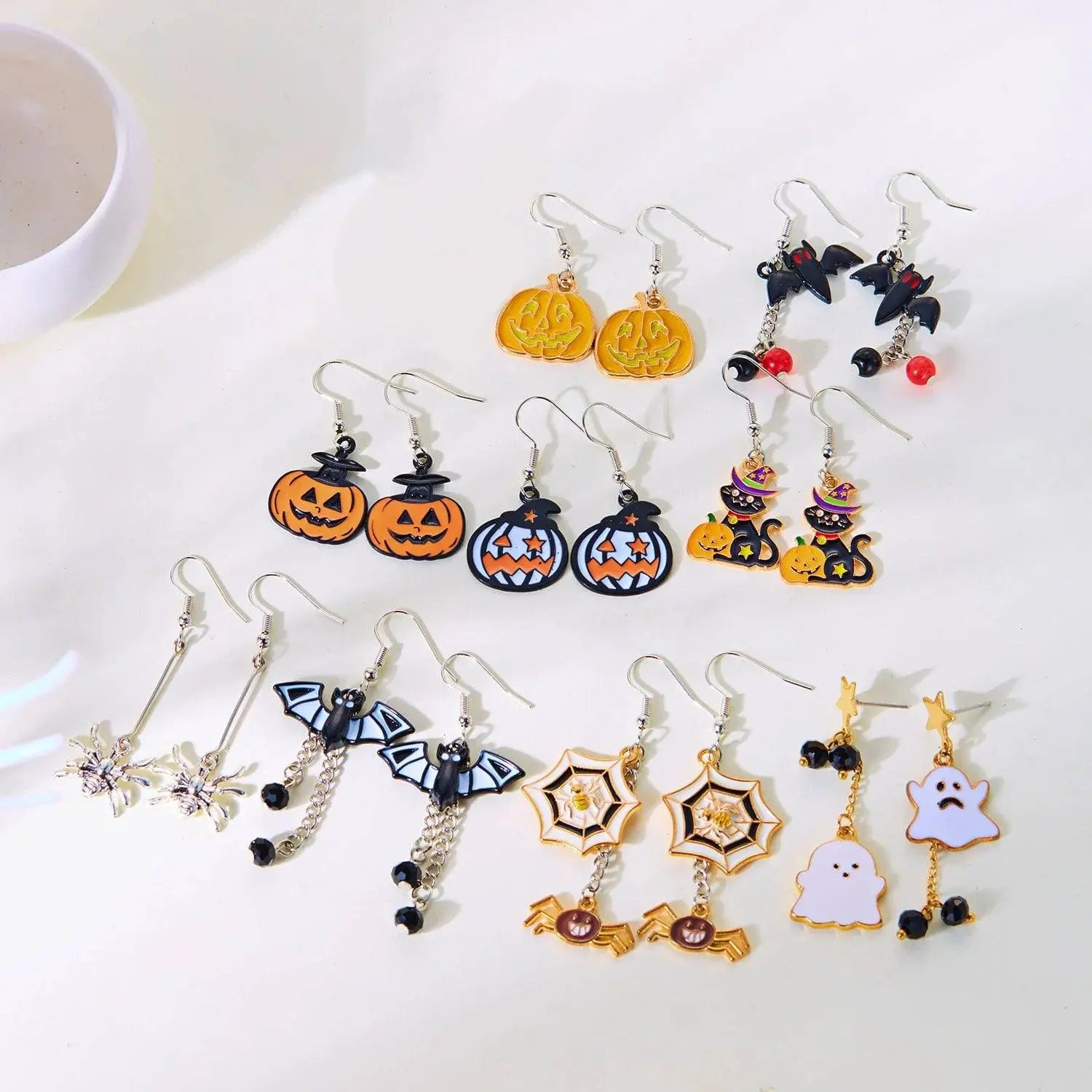 Cute Halloween Dangle Ghost  Earrings - Life and Lines