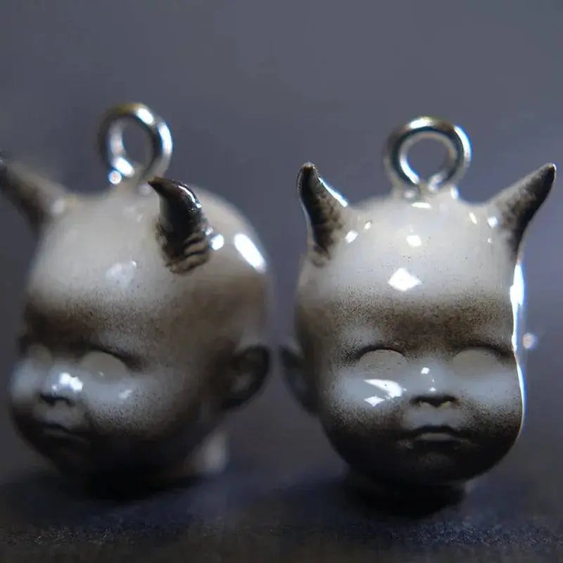 Baby Devil Ghost Hoop Earrings - Life and Lines