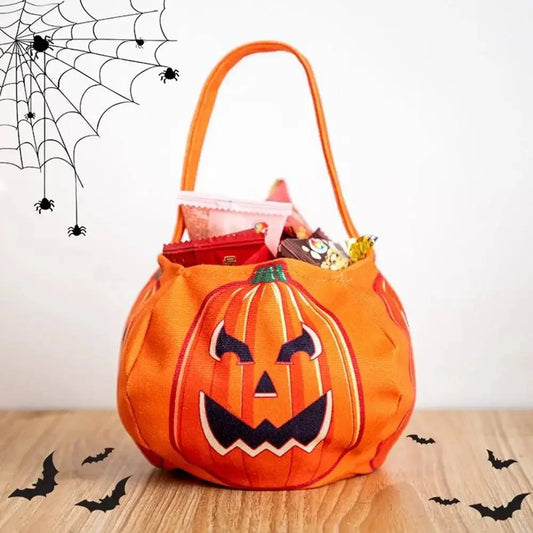 New Cloth Halloween Candy Bag Hand-held Party Decor Handbag Kids Favor Navidad Pumpkin bag Haloween - Life and Lines