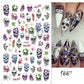 5D Relief Skeleton Hand Halloween Nail Art Stickers - Life and Lines