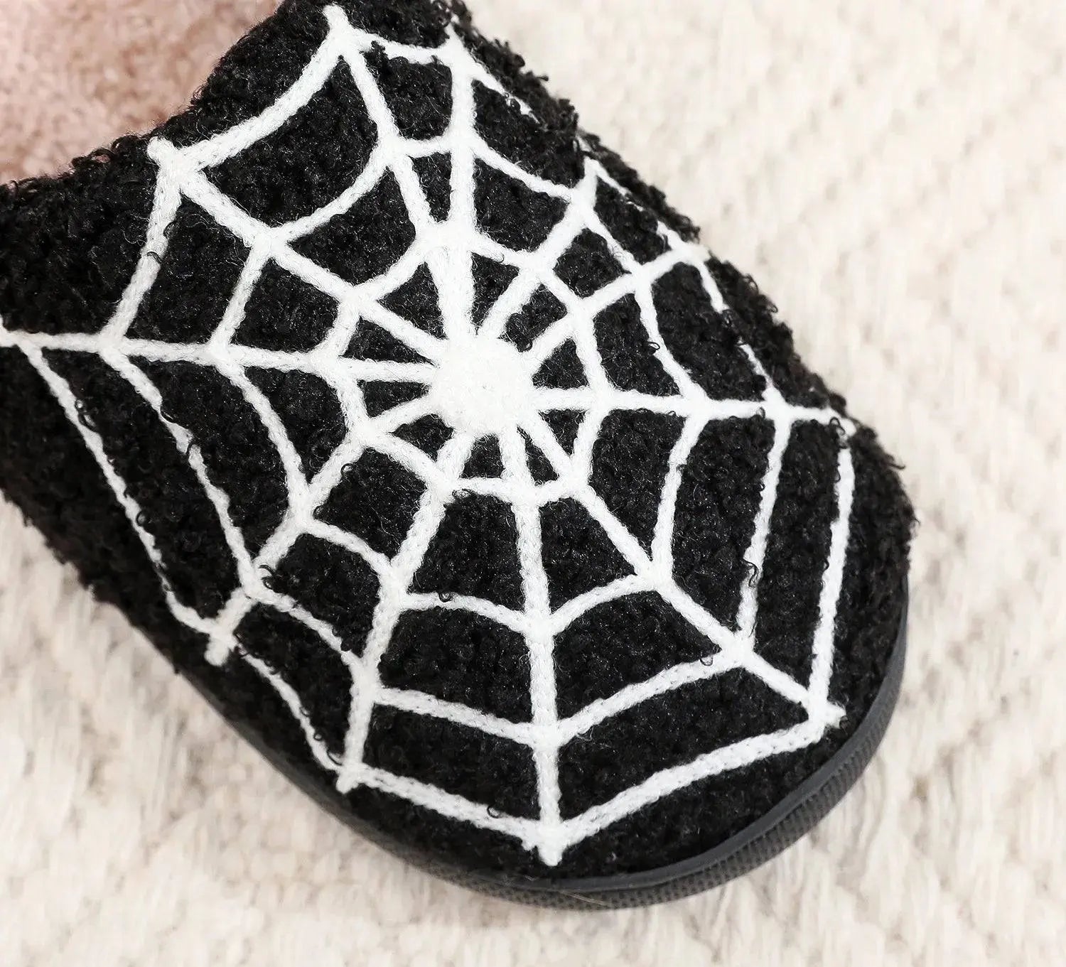 Halloween Red Eyes Slipper Cozy Horror Funny Ghost Flat Indoor House Shoes Spider Web for Women Men Soft Halloween Gifts - Life and Lines