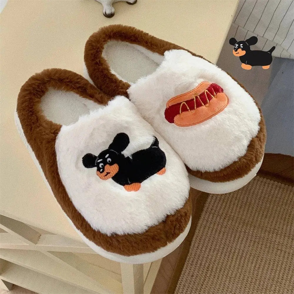 Halloween Pumpkin Cotton Slippers Winter Couple Home Slippers Man Women Indoor Household Slipper Anti Slip Cute Ghost Fury Shoes - Life and Lines