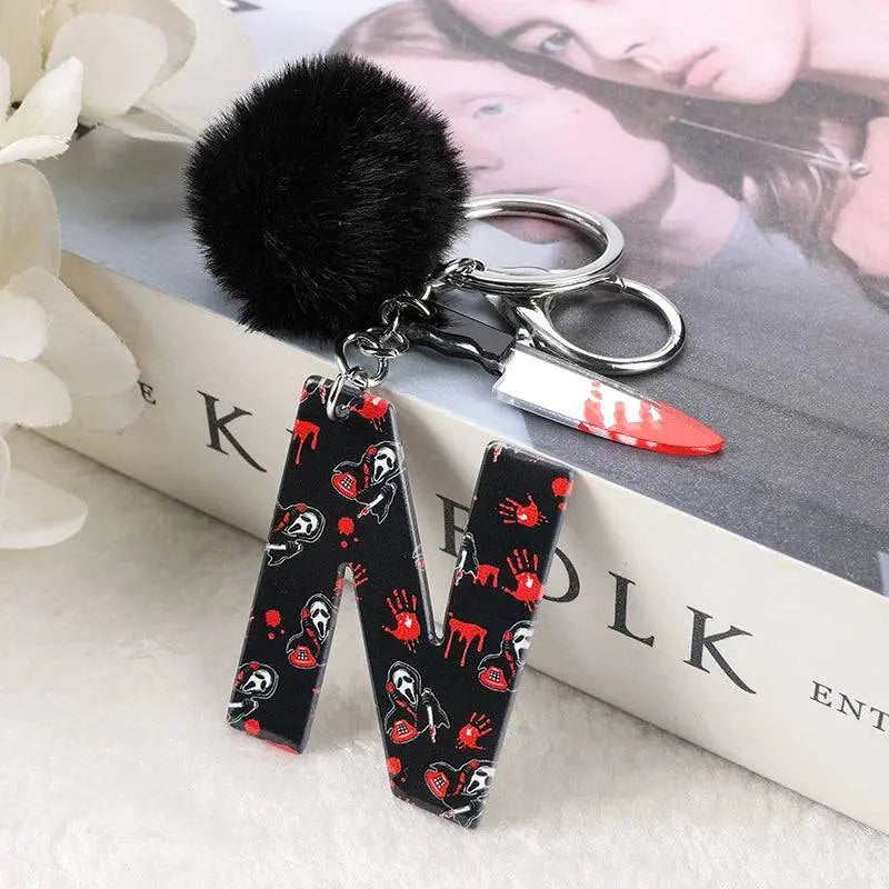 Women’s Halloween Letter Keychain - Life and Lines